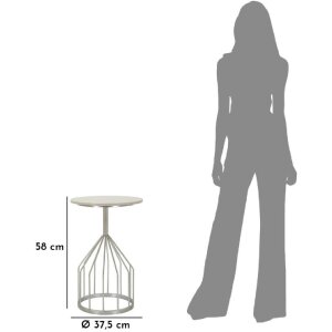 Mauro Ferretti Becher Beistelltisch Ø 37,5x58 cm silber