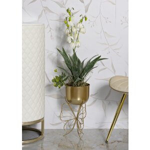 Mauro Ferretti Pflanzenständer Farfy Ø 22x40 cm gold
