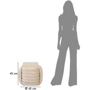 Табурет Mauro Ferretti Softy 45x45x45 см кремовый