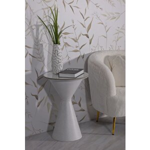 Mauro Ferretti Beistelltisch Weißes Doppel Ø 44,5x63 cm weiß