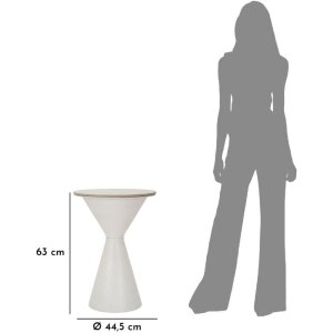 Mauro Ferretti Beistelltisch Weißes Doppel Ø 44,5x63 cm weiß