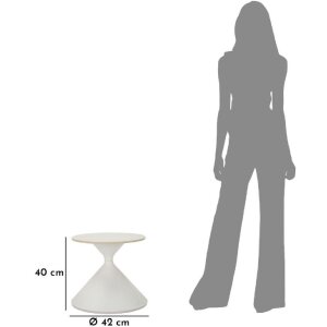 Mauro Ferretti Beistelltisch Ø 42x40 cm weiß