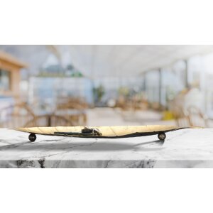 Mauro Ferretti Декоративная чаша Лист длинный 38x3x11 см золото