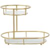 Mauro Ferretti декоративная чаша 2 уровня 36x22.5x27 см золото