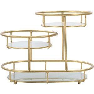 Mauro Ferretti Dekoschale 3 Levels 36x22,5x27 cm gold