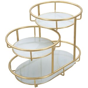 Mauro Ferretti Dekoschale 3 Levels 36x22,5x27 cm gold