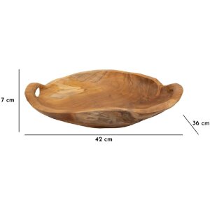 Mauro Ferretti Dekoschale Wahan 42x36x7 cm braun