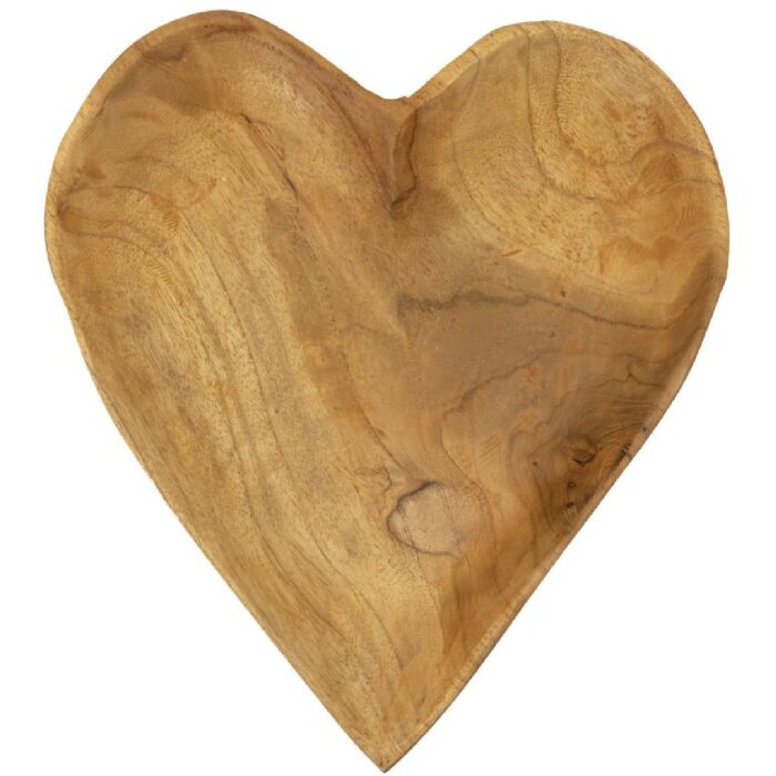 Mauro Ferretti Dekoschale Kiha Herzform 27x29x4 cm braun