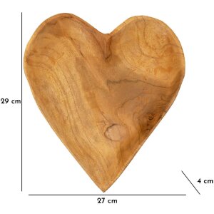 Mauro Ferretti Dekoschale Kiha Herzform 27x29x4 cm braun