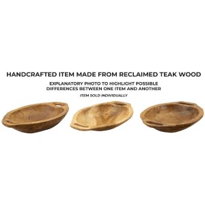 Mauro Ferretti Dekoschale Wan 37x26,5x7 cm braun