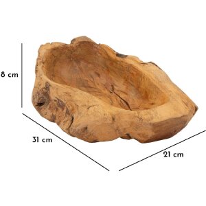 Mauro Ferretti Декоративная чаша Narro 31x21x8 см коричневый