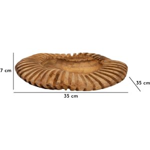 Mauro Ferretti Декоративная чаша Geris Ø 35x7 см коричневый