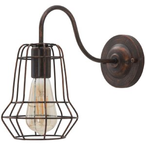 Mauro Ferretti настенный светильник промышленный E27 33x15x27,5 см темный