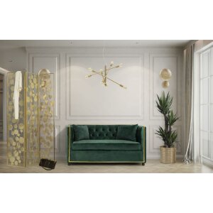 Настенный светильник Mauro Ferretti Simple Glam E27 28,5x8x46 см золотой