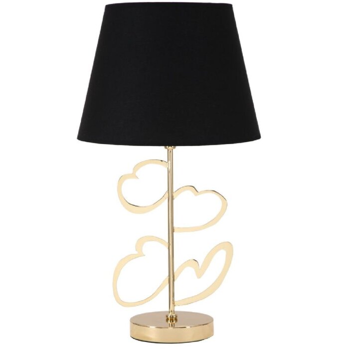 Mauro Ferretti Настольная лампа Glam Harts E27 Ø 30x54,5 см черное золото