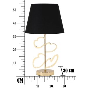 Mauro Ferretti Настольная лампа Glam Harts E27 Ø 30x54,5 см черное золото