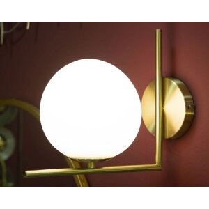 Mauro Ferretti Настенный светильник Glamy E14 15x25x22 см белое золото