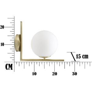 Mauro Ferretti Настенный светильник Glamy E14 15x25x22 см белое золото