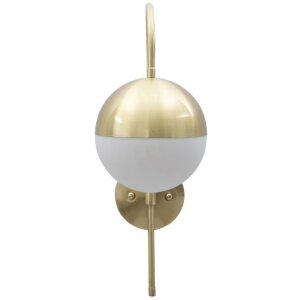 Mauro Ferretti Wandleuchte Glamy Straße E14 19x31x51 cm gold weiß