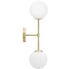 Mauro Ferretti Настенный светильник Glamy двойной E14 15x21x55 см золотисто-белый