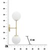 Mauro Ferretti Настенный светильник Glamy двойной E14 15x21x55 см золотисто-белый
