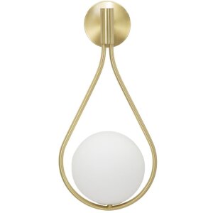 Настенный светильник Mauro Ferretti Glamy Ablegen E14 24x20x52 см золотисто-белый