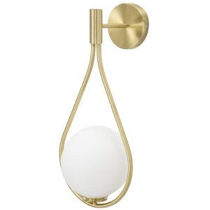 Настенный светильник Mauro Ferretti Glamy Ablegen E14 24x20x52 см золотисто-белый