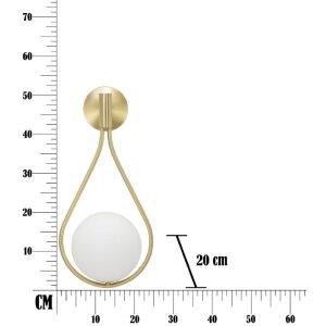 Настенный светильник Mauro Ferretti Glamy Ablegen E14 24x20x52 см золотисто-белый
