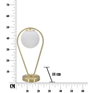 Mauro Ferretti Настольная лампа Glamy Ablegen E14 25x18x50 см золотисто-белая