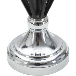 Mauro Ferretti Tischleuchte Darky Silber E27 Ø 28x56 cm schwarz silber