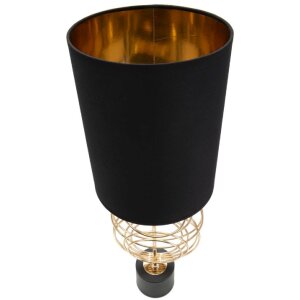 Mauro Ferretti Tischleuchte Circly E27 Ø 22,5x65 cm gold schwarz