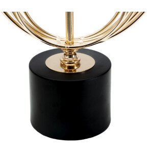 Mauro Ferretti Tischleuchte Circly E27 Ø 22,5x65 cm gold schwarz