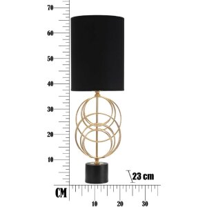 Mauro Ferretti Tischleuchte Circly E27 Ø 22,5x65 cm gold schwarz