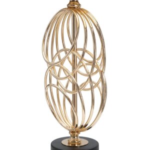 Mauro Ferretti Tischleuchte Circly E27 Ø 20x58,5 cm gold schwarz