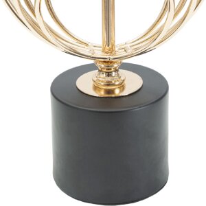 Mauro Ferretti Tischleuchte Circly E27 Ø 20x58,5 cm gold schwarz