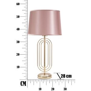 Mauro Ferretti Настольная лампа Krista E27 Ø 28x55 см золотисто-розовый