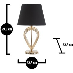 Настольная лампа Mauro Ferretti Maxt E27 Ø 32,5x53,5 см золото черный