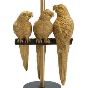 Mauro Ferretti настольная лампа попугаи E27 Ø 30x62,5 см черное золото