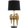 Mauro Ferretti настольная лампа попугаи E27 Ø 30x62,5 см черное золото