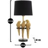 Mauro Ferretti настольная лампа попугаи E27 Ø 30x62,5 см черное золото