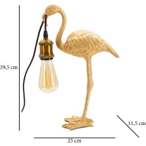 Mauro Ferretti Настольная лампа Flamingo E27 13x11,5x39,5 см золото