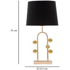 Настольная лампа Mauro Ferretti bubble E27 Ø 32,5x61 см черное золото