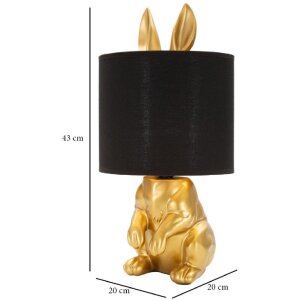Mauro Ferretti настольная лампа кролик E27 Ø 20x43 см золото черный