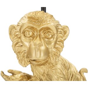 Mauro Ferretti Tischlampe Sitzaffe E27 Ø 20x51,5 cm gold schwarz