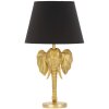 Mauro Ferretti Tischlampe Elefant E27 Ø 32x59 cm gold schwarz