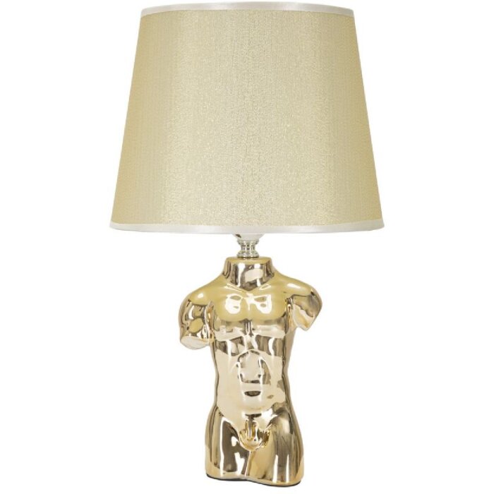 Mauro Ferretti Tischlampe Glam Mann E27 25x42,5 cm gold