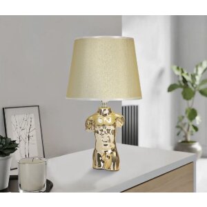 Mauro Ferretti Tischlampe Glam Mann E27 25x42,5 cm gold