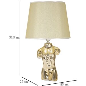 Mauro Ferretti Tischlampe Glam Mann E27 25x42,5 cm gold