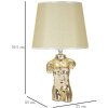 Mauro Ferretti Tischlampe Glam Mann E27 25x42,5 cm gold