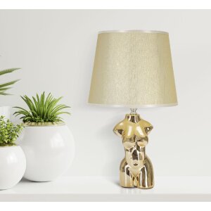 Mauro Ferretti Tischlampe Glam Frau E27 Ø 25x39,5 cm gold